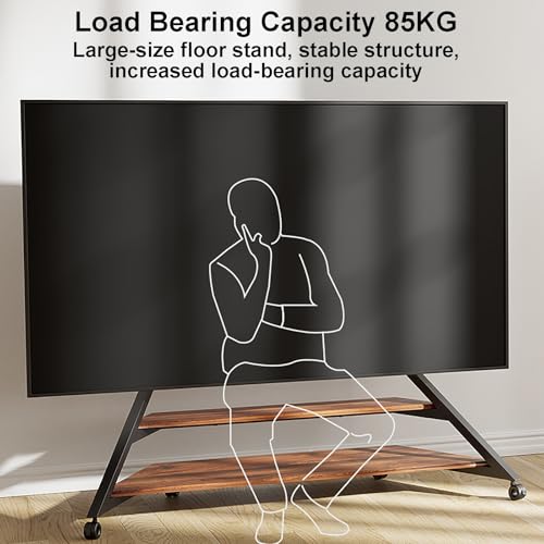Soporte móvil para TV de 75-100 pulgadas blanco miniatura 3
