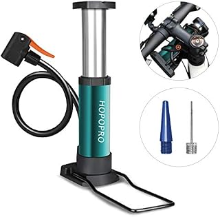 Hopopro Mini Bike Pump Portable Bicycle Tire Pump Mini Bike Floor Pump H