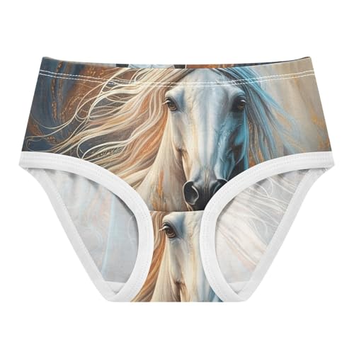 Girls Underwear Toddlers 2t Cotton Girl Panties Cute Personalized Briefs Underpants Highly Horse Mane White