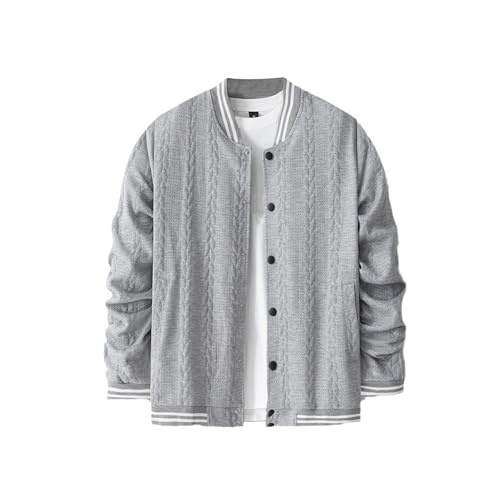 Chaqueta punto hombre suave con cuello en V estilo elegante para invierno