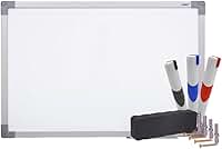 Kit Quadro Branco Uv Moldura Mdf Revestido Aluminio Soft STALO, 60x40