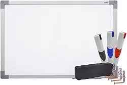 Kit Quadro Branco Uv Moldura Mdf Revestido Aluminio Soft STALO, 60x40