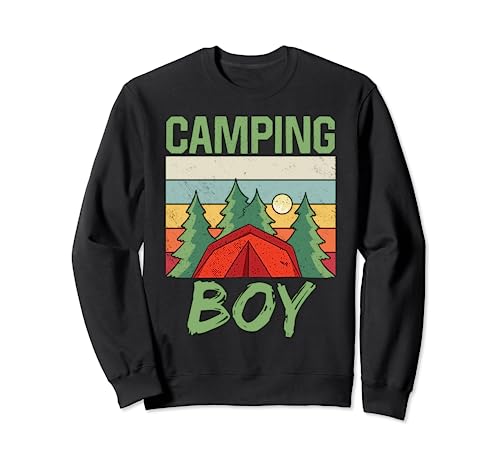 Camping Boy Campsite Campfire Camper Sudadera