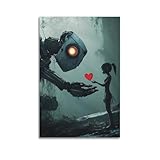 XMUXCY Leinwand-Poster, Sci-Fi-Wärme, Herz der Maschine, ungerahmt, moderne Dekoration für...