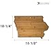 Totally Bamboo Iowa State Shaped Bamboo Serving and Cutting Board