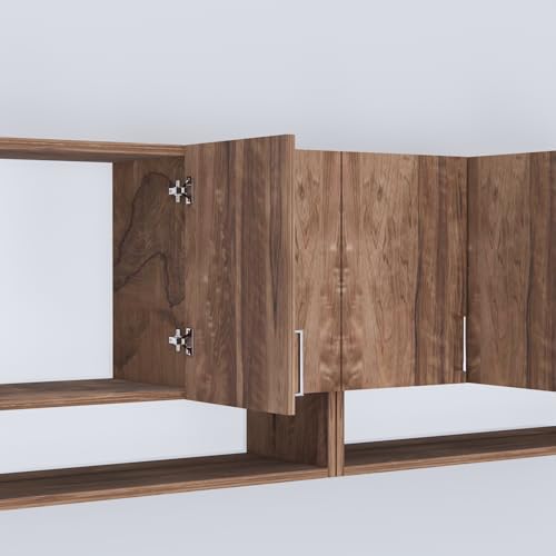 Image of SPECIALITY PANELS 6 Door Modular Wall Mounted Kitchen Cabinet with Organizer Shelf Space Saving Storage Unit Durable Engineered Wood Cupboard for Kitchen Living Room Utility Organizer Furniture
