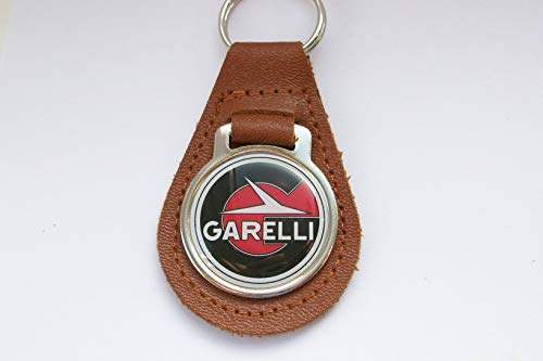 Preisvergleich Produktbild Unbekannt Garelli Schlüsselanhänger Leder Acryl Braun