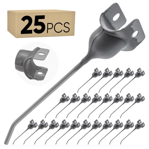 25-Pack Hay Rake Teeth 187, Replacement Hay Rake Tines, Rubber Mounted Tedder Baler Teeth Tines, Farm Handling Parts, Fits John Deere 70 71 640 650 652 660 662 670 671 672 673 896A AE24953 AE47389