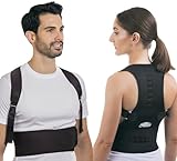 Corrector de postura espalda para hombre y mujer, ajustable, inteligente, soporte antifatiga con imanes (L/XL).