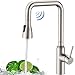 Synlyn touch sensor grifo de cocina grifo extraíble grifo de cocina grifo de fregadero con grifo mezclador giratorio de 360 ° hecho de acero inoxidable mezclador monomando
