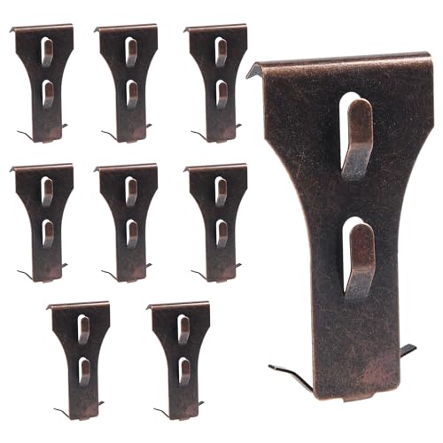 Image of Brick Wall Hooks for Hanging Brick Wall Clips Brick Wall Hanger No Drill Outdoor Fit 2-1 /4 to 2-3 /8 inch Height Metal Brick Clamps for Outside Home Decor(8pcs)