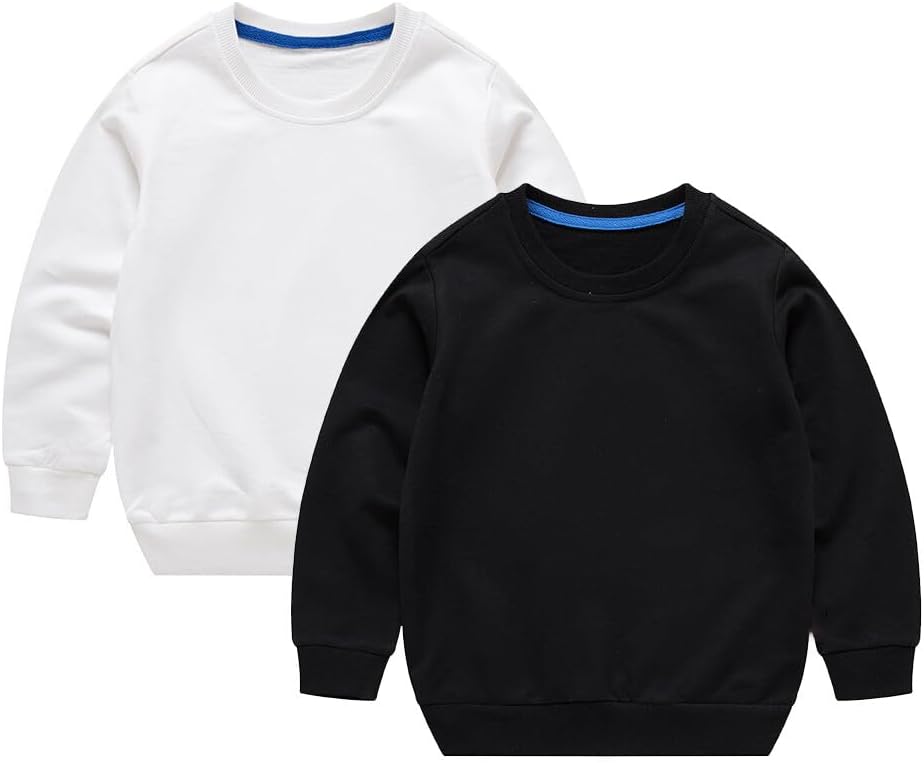 HAOLUKI Toddler Kids Baby Boy Girl Long Sleeve Sweatshirt Casual Shirt Thin Pullover Infant Crewneck Sport Tops
