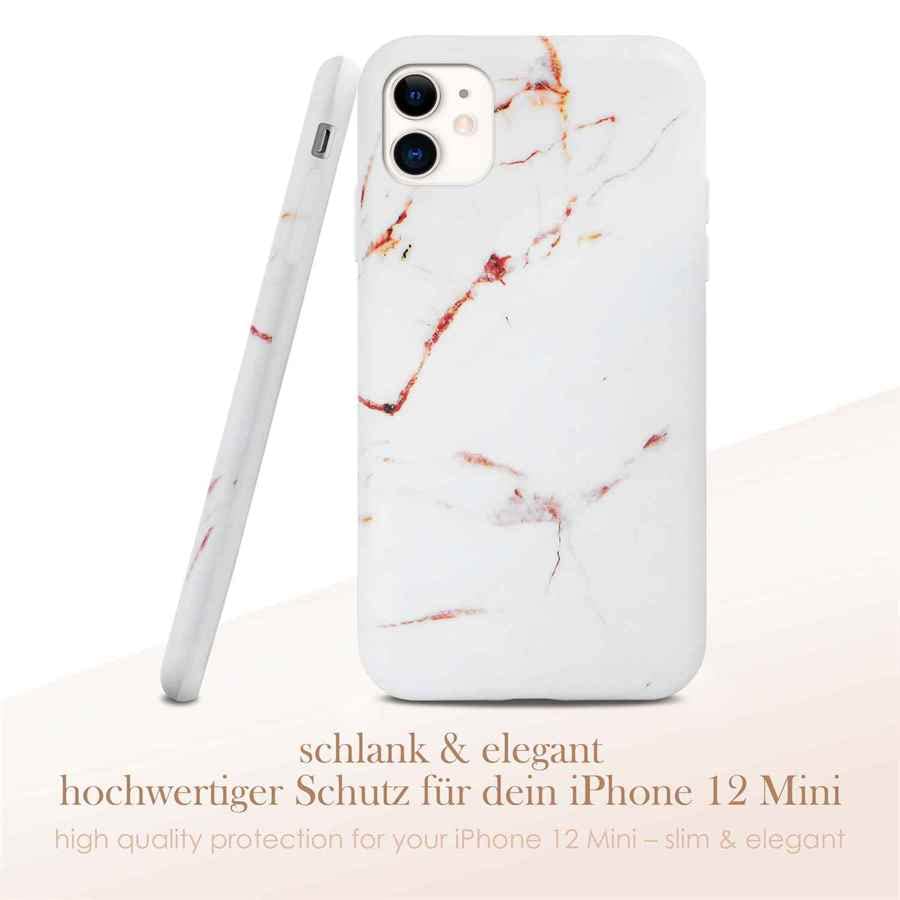Coque iPhone 12 mini marbre pailleté Emotion par ONEFLOW