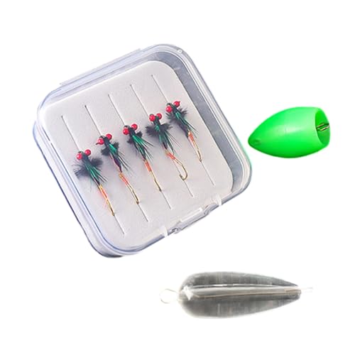 5Pcs Double Hook Fishing Lures Topwater Baits with Sharpened Crank Hooks Dry Fly Fish Lures Fishing Tackle Fly Fishing Baits Lur