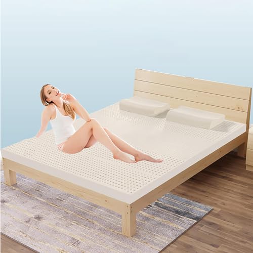 TFDRSEXVD Colchón de látex orgánico Hecho con Espuma de látex 100% orgánica: Duradero, refrescante y Transpirable.,4in,120x190cm(47x75in)