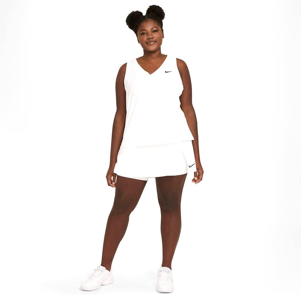 Nike Court Victory Women's Tennis Skirt Skort (as1, Alpha, l, Regular, Regular) Black/White