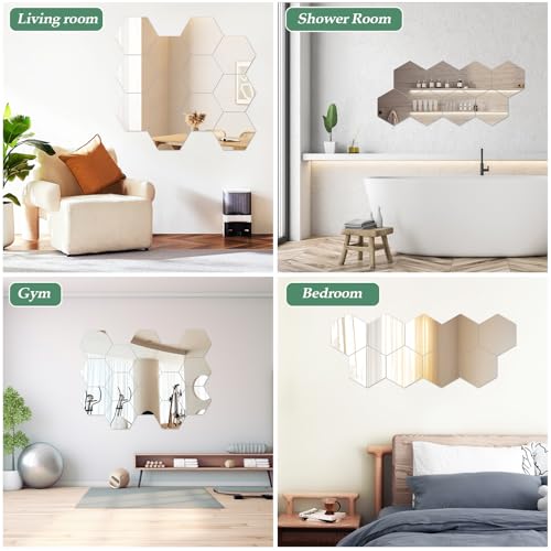 Miroir autocollant incassable sans verre pour sécuriser les murs - 6