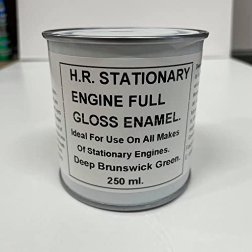 Fascinating Finishes Ltd 1 x 250ml Deep Brunswick Green - BS381c 227. Stationary Engine Full Gloss Heat Resistant Enamel Paint