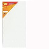 Auf der Rückseite getackert Kreul 644010 - Solo Goya 3D Stretched Canvas Basic Line, Keilrahmen 40 x 100 cm, extra tief ca. 3,8 cm, 100 % Baumwolle 4 fach grundiert, ideal für Öl-, Acryl- und Gouachefarben