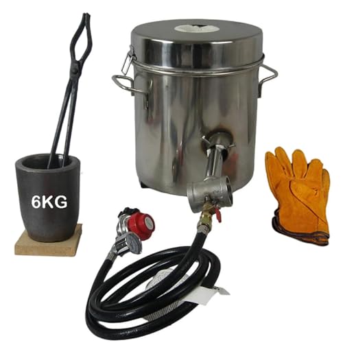 6KG(13lbs) Gas Metal Melting Furnace Propane Forge Casting Tool Gold Foundry Refine