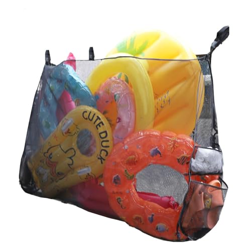 Rack de Rangement du Support de Flotteur, Rangement Suspendu à la Piscine, Grande capacité Sac Multifonctionnel Net