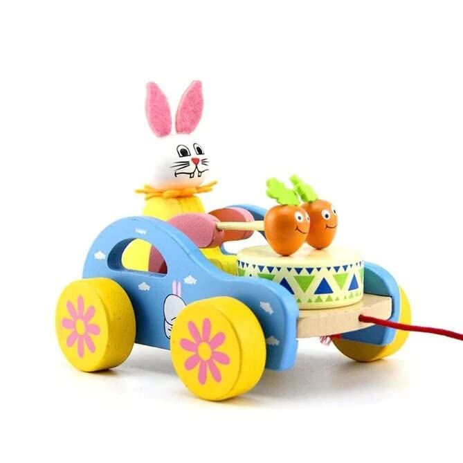 Smartcraft Wooden Drum Musical Pull Along Toy, Baby Early Walking Pull Toy, (Pack of 1) (Rabbit) (B0BZPQJT3L) Amazon Price History, Amazon Price Tracker