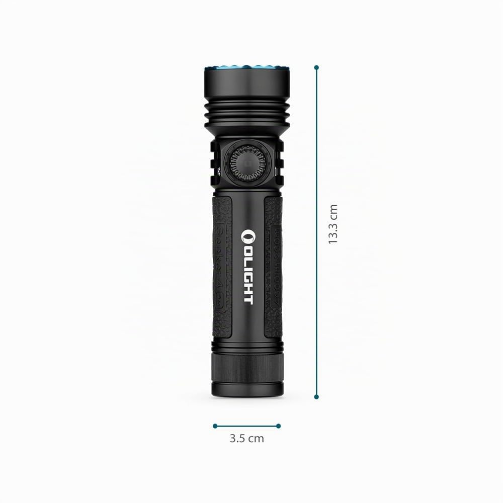 OLIGHT Seeker 4 Pro, Linterna LED 260 m alcance, 4600 lm y 16895 CD (Negra CW)