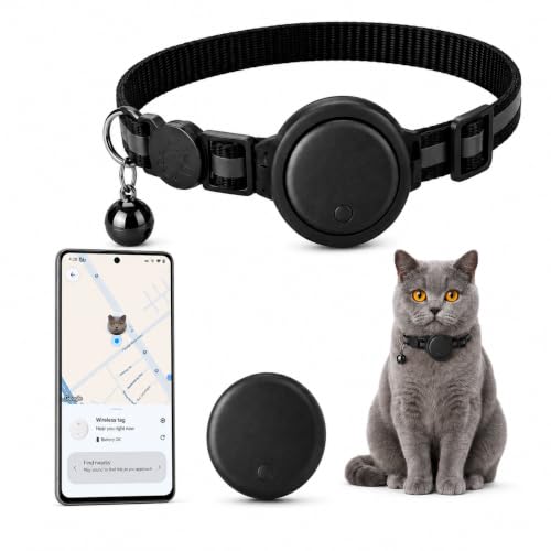 GPS Tracker Katze, Katzentracker mit Halsband, Nur für Android