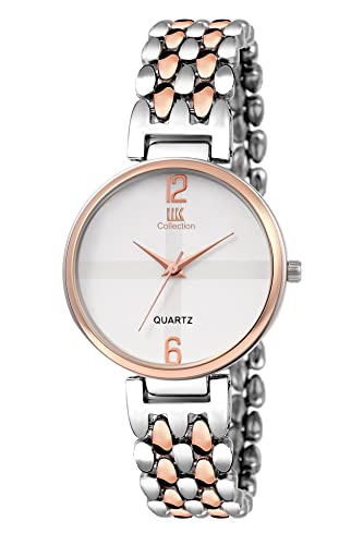 Image of IIK COLLECTION Watch for Women Round Dial |Analogue Quartz Movemnet Ladies Watch|Long Battery Life|Stainless Steel Adjustable Bracelet Chain Strap|Fancy Clasp Safety Watch for Woman