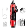Casfuy Smart 6 Speed Dog Nail Grinder 50 More Power Pet Nail Grinder with 2 LED Lights Quiet Rechargeable Electric Dog Nail Trimmers File Toenail Grinder for Large Medium Small Dogs Cats Red