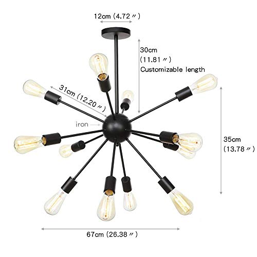 Luz de techo de montaje semi empotrado Starburst sofisticada 6