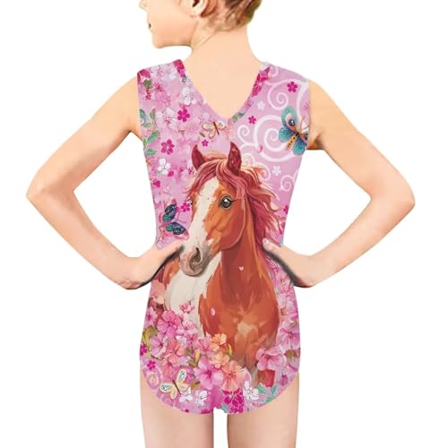 Image of Girls Bathing Suit Size 3-14 Swimsuits for Girls One-Piece Swimwear Summer V-Neck Sleeveless