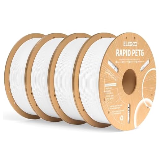 ELEGOO Rapid PETG Filament 1.75mm White 4KG, High Speed 30-600mm/s 3D Printer Filament Dimensional Accuracy +/- 0.02 mm, 1kg Cardboard Spool(2.2lbs) Fits for Most FDM 3D Printers
