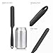 U-Taste Skinny Silicone Jar Spatula: 600ºF Heat-Resistant Food-Grade 10in Long Narrow Sourdough Stirring Stick, Seamless Flexible Peanut Butter Spreader for Scraping Icing Bread Cream, Jam (Black)