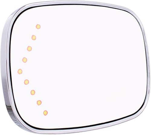 Miniatura 7 de United Pacific 110296 Espejo exterior cromado fundido a presión con señal de giro LED oculta para automóvil de pasajeros Chevy 1968-72, 12 V, lado