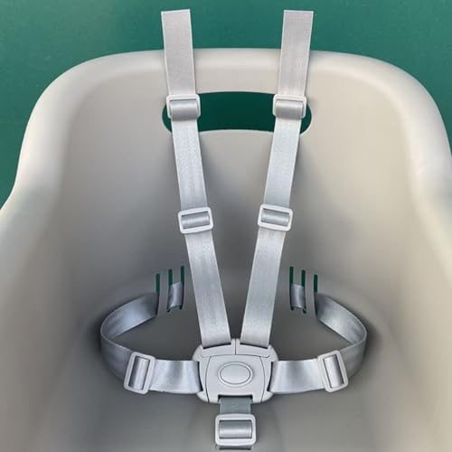Image of Adjustable High Chair Straps Replacement,Universal 5 Point High Chair Harness Straps Sturdy Safety Strap Belt, High Chair Accessories (Grey)