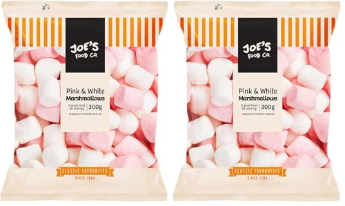JOE'S FOOD CO PINK & WHITE MARSHMALLOWS, 300g (Pack of 2)