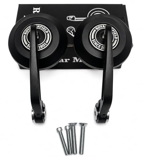 Image of New Handle Bar End Mirror for Hunter 350 /Meteor 350 /Classic 350 /Super Meteor 650 /Shotgun 650 /GT 650 /Interceptor 650 /Himalayan 450 /Guerrilla 650, Pair