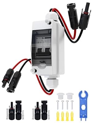 DIHOOL Interruptor de desconexión en miniatura del disyuntor de DC 12V-400V con la caja IP65 Asegurar para MCB solar Plug-and-Play (1S 30A)