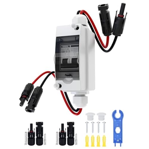DIHOOL Solar Panel Disconnect Switch, Non Polarized DC Circuit Breaker, 30 Amp,…