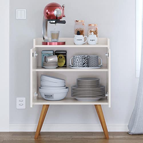 Aparador Buffet Retrô 2 Portas Alexa- Off White - Rpm Móveis