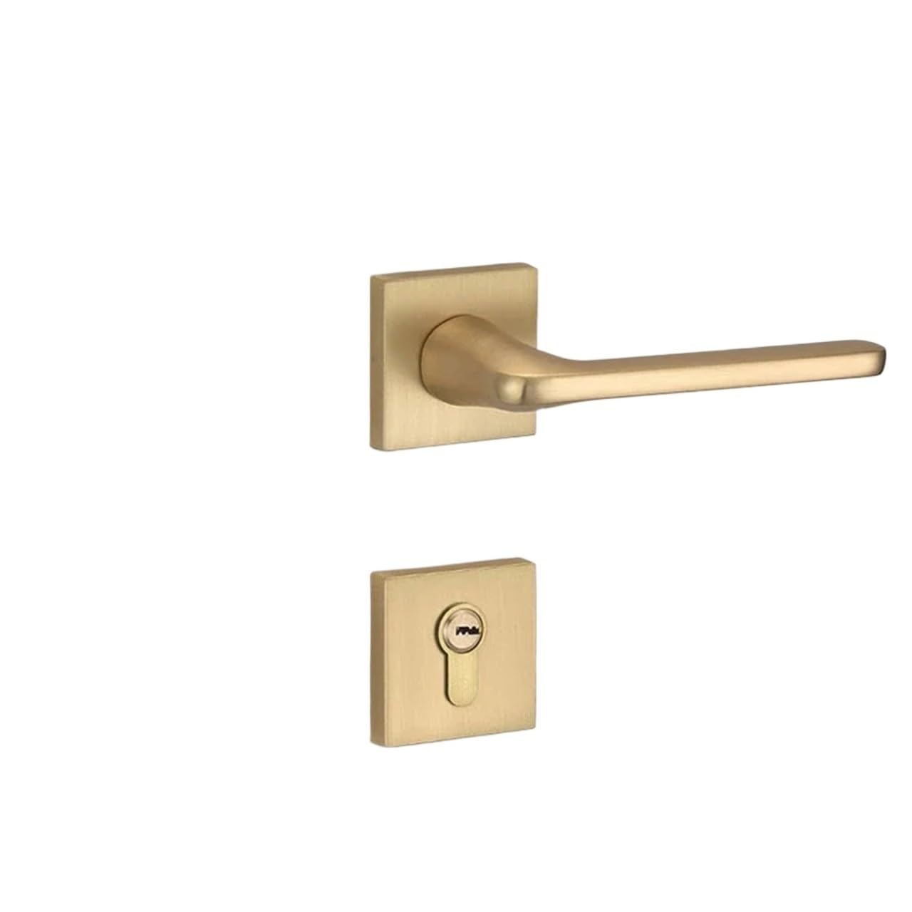 Sxolcoufoh Drawing Gold-C Magnetic Silent Indoor Black Split Handle Lock 1Pcs(Drawing Gold-C)