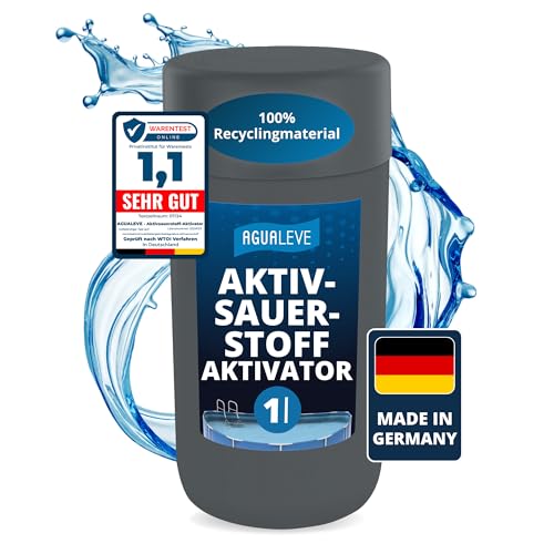AGUALEVE Aktivsauerstoff-Aktivator 1kg *NEU* | Aktiviert und verstärkt Aktivsauerstoff + Algenschutz | Für Pools Aufstellpools Whirlpools | Markenqualität Made in Germany