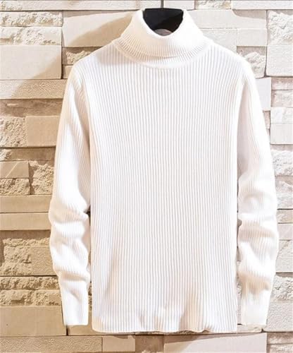 Men's Slim Fit Turtleneck Sweater Casual Twisted Patterned Pullover Knitted Sweaters Tops2