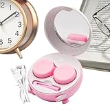 Conception de voyage compacte : l'étui pour lentilles de contact est conçu dans une taille compacte qui s'adapte sans effort à n'importe quelle trousse de maquillage, garantissant qu'il reste léger et facile à transporter pendant les voyages ou les déplacements quotidiens tout en conservant une jolie esthétique portable pour plus de commodité pendant les voyages.