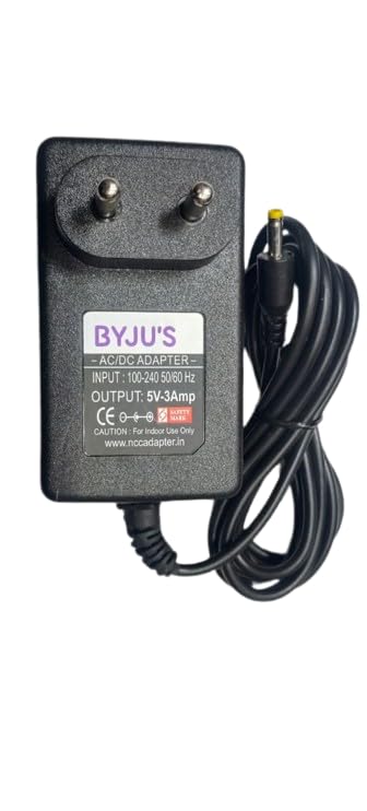 5V -3Amp Power Adapter Charger for BYJU’S Learn Station Tablet – Fast & Stable Charging AC Adapter, Replacement Charger Fast for BYJU’S Tablet .Cable Lenth 1.6.2 Meter Very Long Comfortable use Enjoy