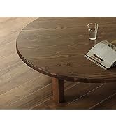 Amazon｜家具の里 ちゃぶ台 (90cm / 円形) 折りたたみ式 (ダーク