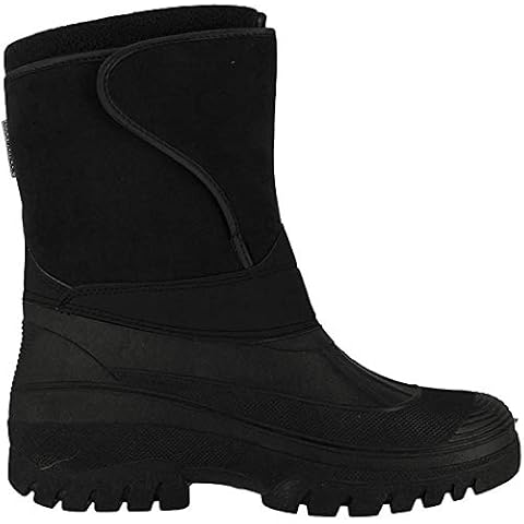 New Black Unisex Mens Ladies Horse Riding Yard Waterproof Stable Walking Rain Snow Winter Ski Wellies Wellington Wellys Warm Farm Mucker Boots - Black - 7 UK Cover