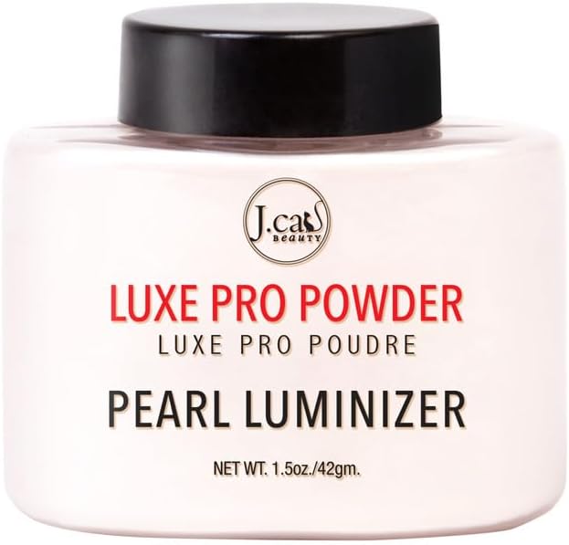 J.Cat Beauty Luxe Pro Makeup Setting Powder, Matte Finish, Helps Absorb Oil and Minimises Pores, Suitable for Baking, Shade Pearl Luminizer 42g
