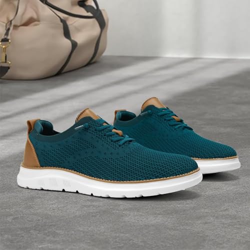 Image of Men's Mesh Sneakers Oxfords Lace-Up Lightweight Casual Walking Shoes Driving Shoes